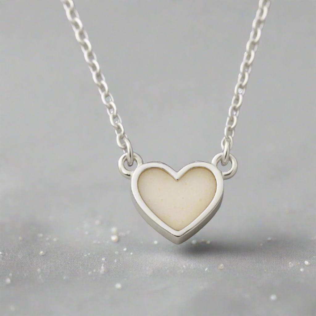Heart Breastmilk Necklace – Sterling Silver Keepsake Pendant