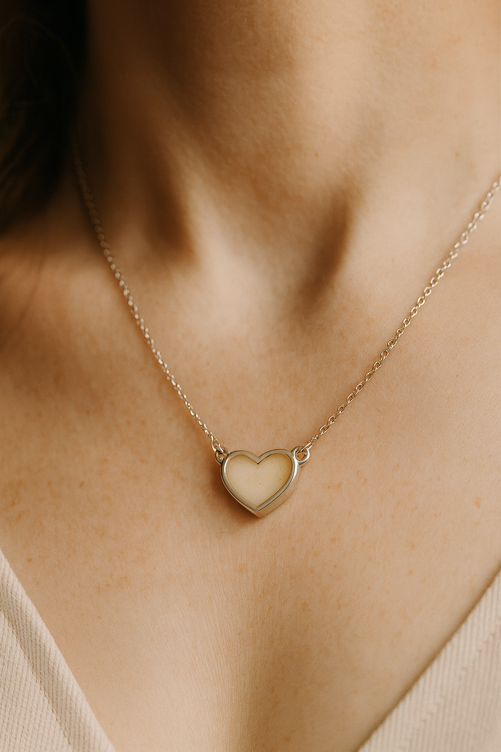 Heart Breastmilk Necklace – Sterling Silver Keepsake Pendant