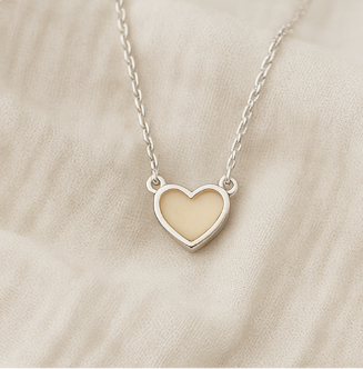 Heart Breastmilk Necklace – Sterling Silver Keepsake Pendant
