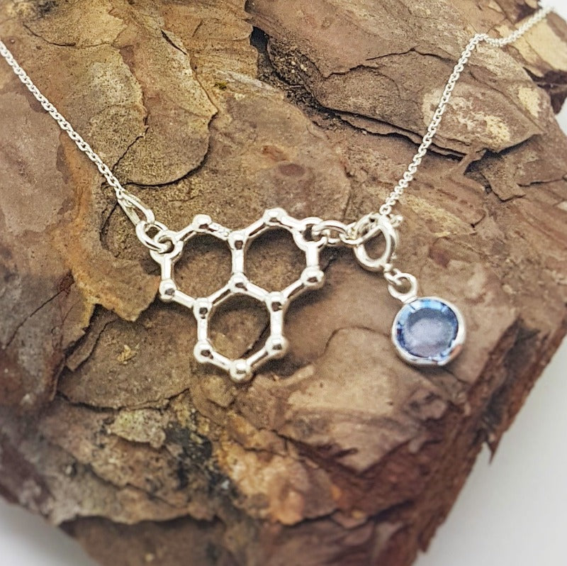 Be Present Necklace with Ice Molecule Pendant
