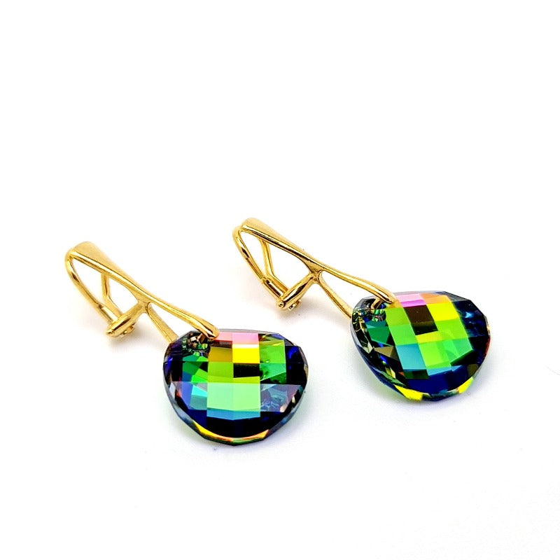 Multicoloured Twist ClipsEarrings in Gold for Women