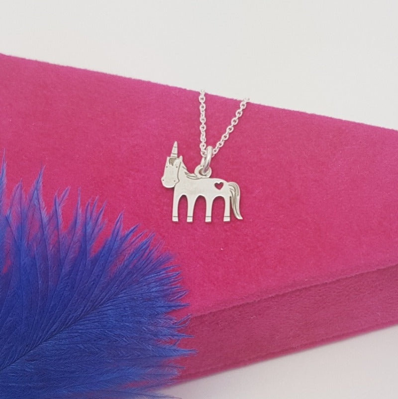 Enchanted Dreams Unicorn Sterling Silver Necklace
