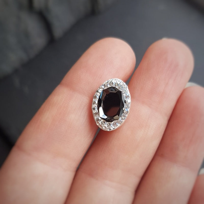 Classic Oval Earrings and Ring Set | Choose your colour, [product type], - Personalised Silver Jewellery Ireland by Magpie Gems