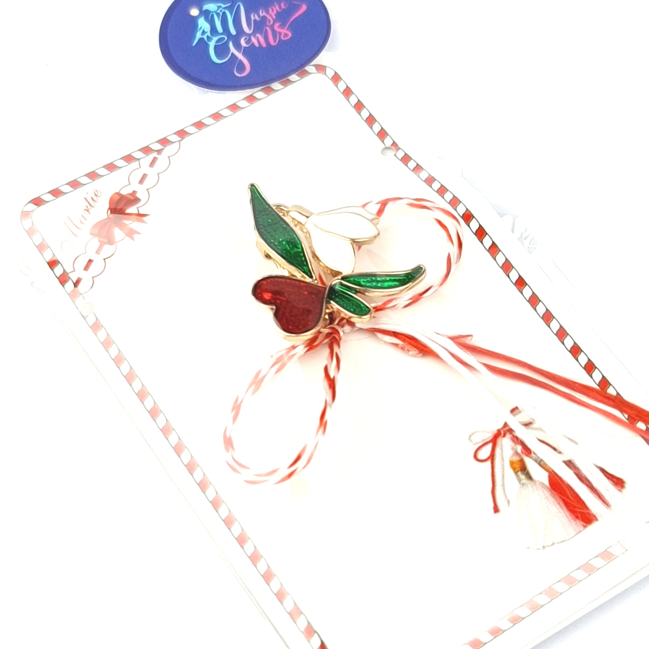 Martisoare LUCKY SNOWDROPS - Martisor Brooch / Brosa